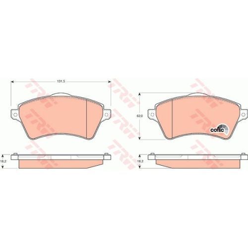 Placute frana Land Rover Freelander (Ln), 02.1998-10.2006, Range Rover 3 (Lm), 03.2002-12.2012, TRW