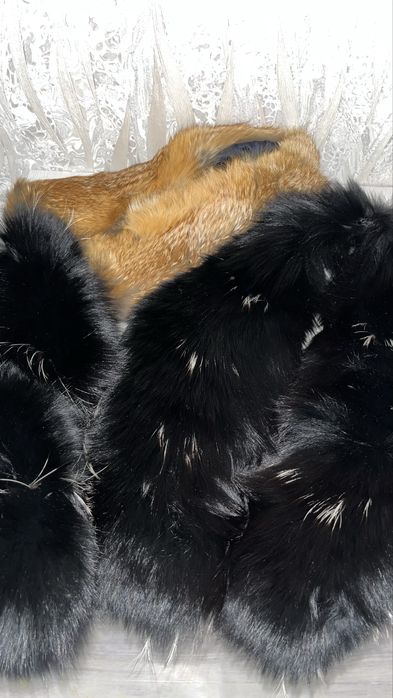 Жаға жең көкірекше жилет натуральный мех воротник рукава