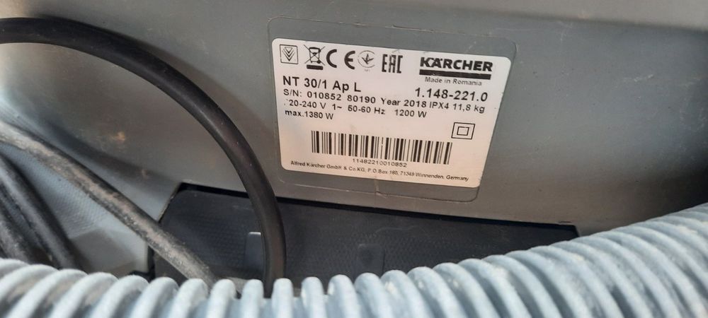 Karcher nt35/1  Професионална Прахосмукачка Сухо Мокро Строителство