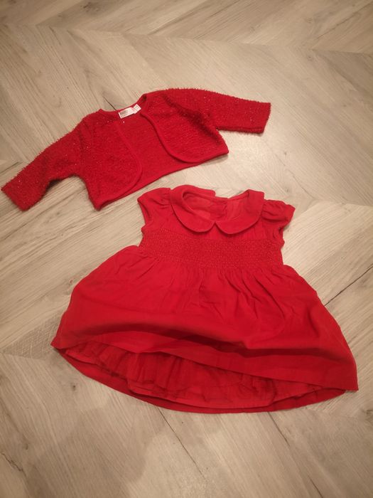 Outfit/ rochita si cardigan pentru bebelusi/fetite 0-3 luni