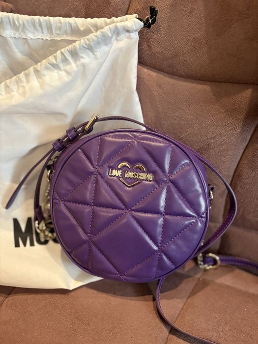 Лилава чанта Love Moschino