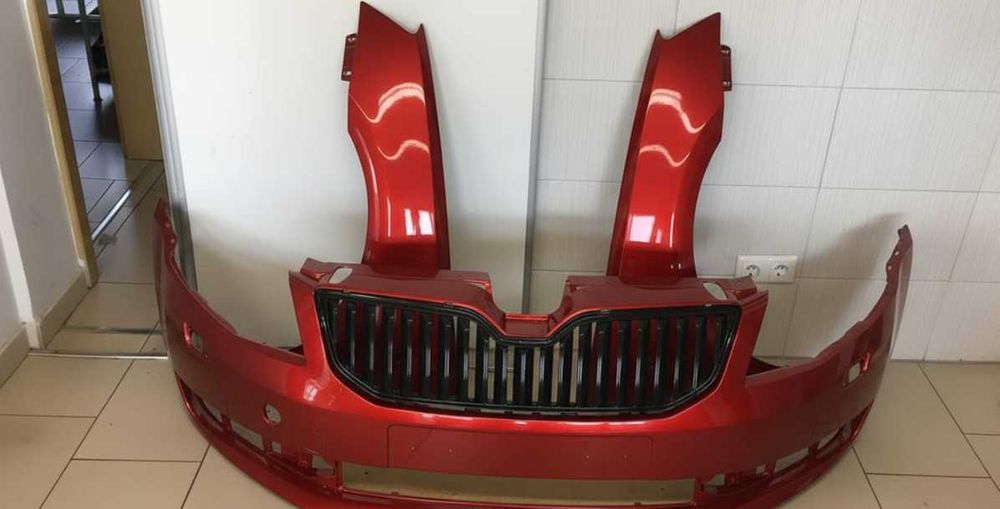 Bara+Aripa Fata Dreapta & Stanga Skoda Octavia 3 III 13-17 (F3K Rosu)