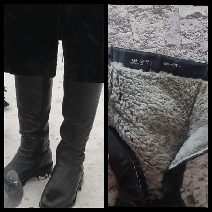 Зимнии ,кожа, цигейка 38-39р