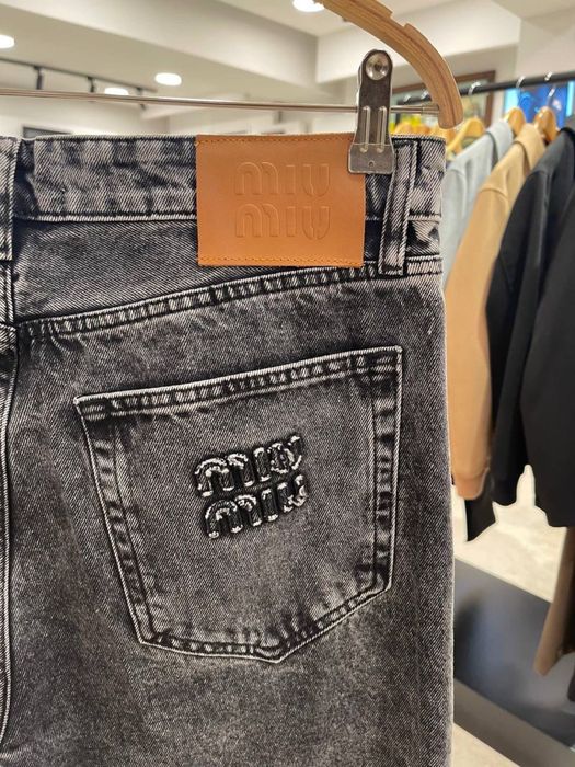 Blugi miu miu negrii premium