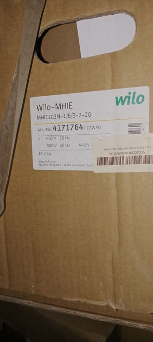 Nasos  wilo mhie203n