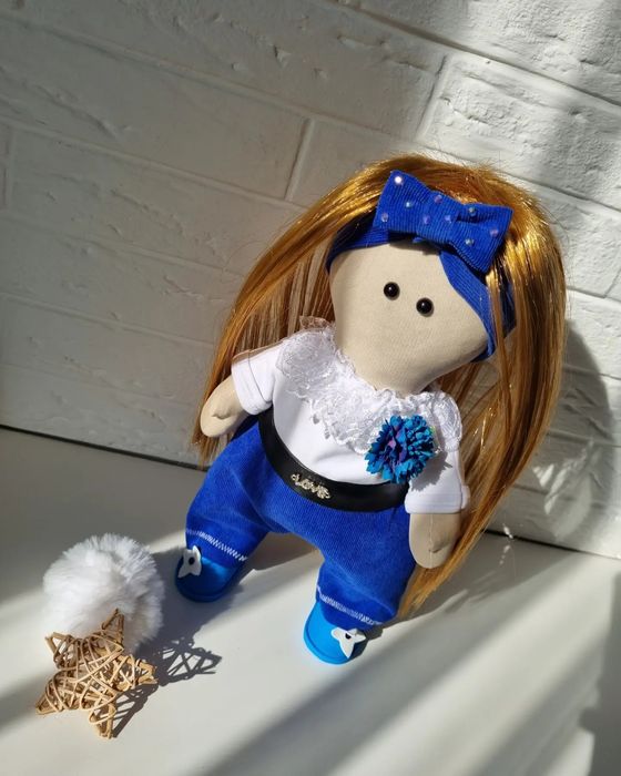 Текстильная кукла Кнопа