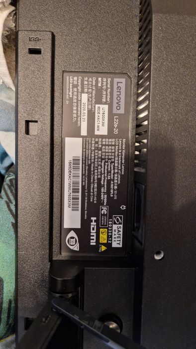 Monitor LENOVO Led 21,5", Full HD, L22e-20