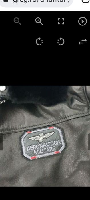 Geaca originala bărbați din piele naturala,  aeronautica militare, M
