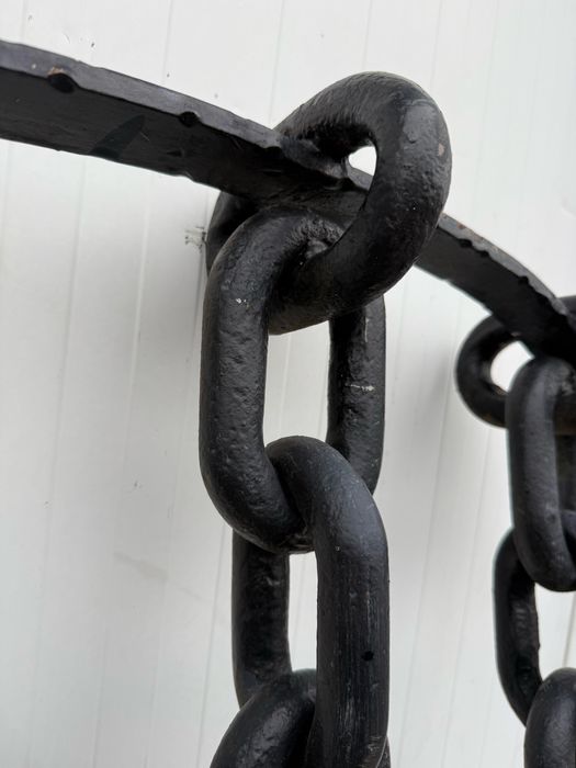 Poarta metalica artizanala 90x1,80 -Lanturi sudate -Stil Rustic Unicat