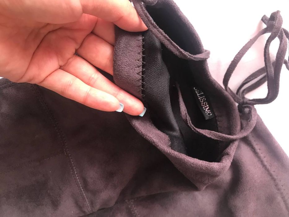 Сапоги ботфорты замша эко