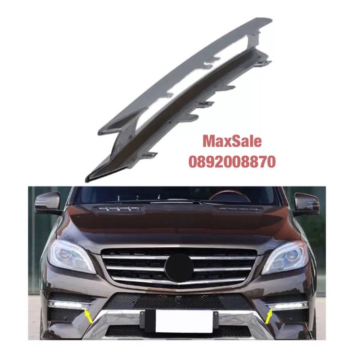 Предна броня халоген решетка Mercedes W166 ML мерцедес в166 мл