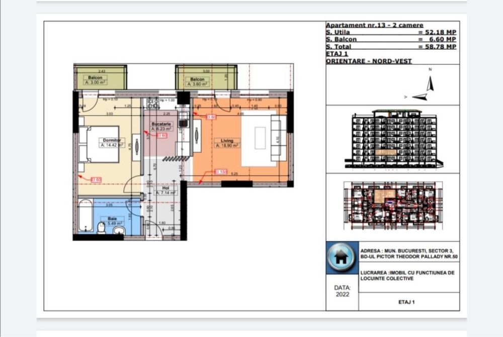 Vand Apartament 2 camere Theodor Pallady