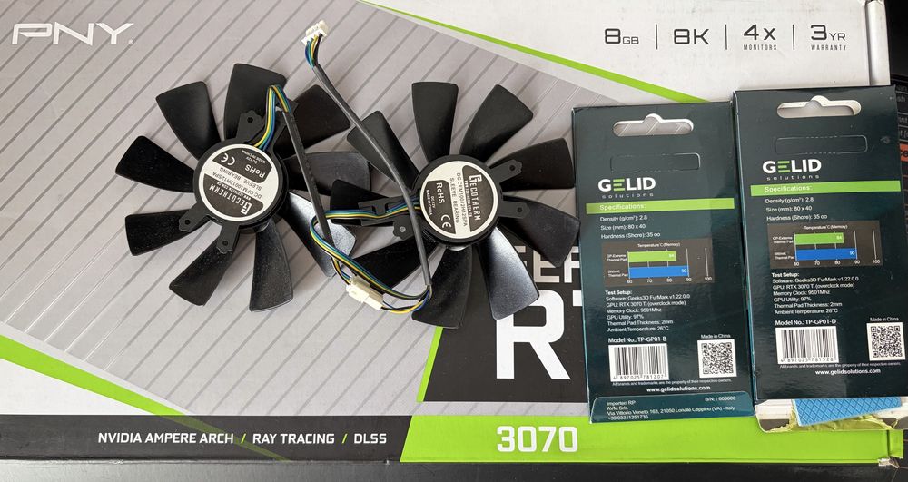 Видео карта PNY GeForce RTX 3070 8GB UPRISING Dual Fan