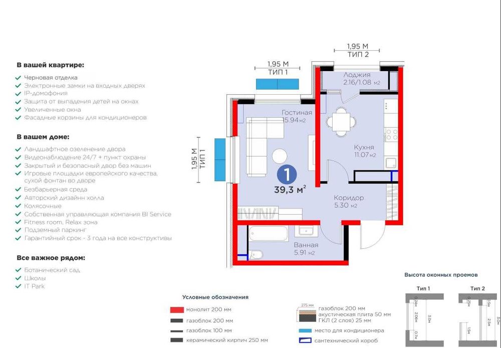 СРОЧНО! Ботаника Саройи ГОТОВАЯ 2 комнатная кв 40 м² С РЕМОНТОМ (KS)