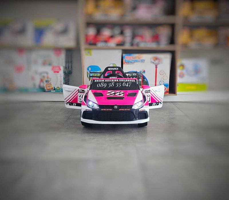 ТОП ЦЕНА!НОВО!Акумулаторна кола VW Drift PINK с 12V,функция дрифт,USB