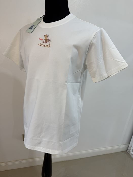 Tricou Burbbery Alb toate marimile disponibile