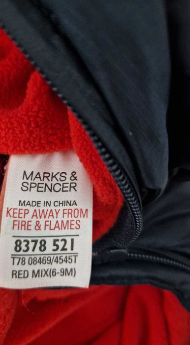 Combinezon iarna bebe 6-9 luni Marks & Spencer masura 74