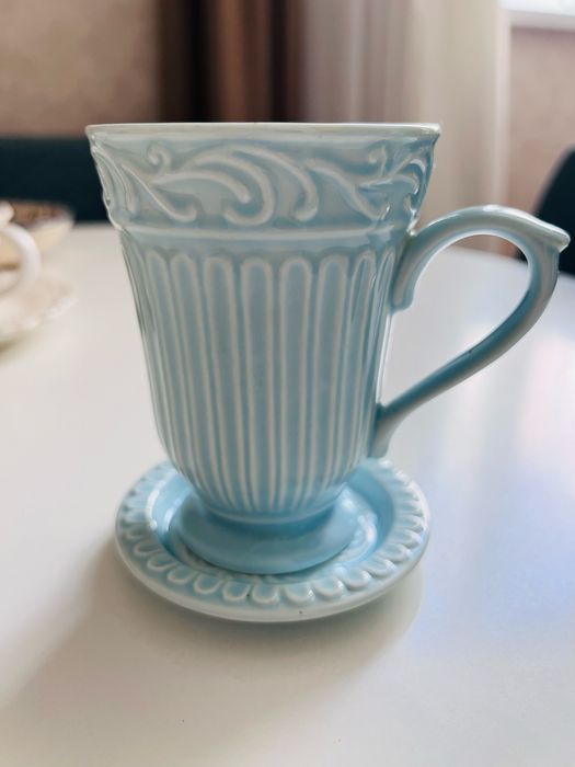 Чайная пара, подарочная, керамика (чашка и блюдце)