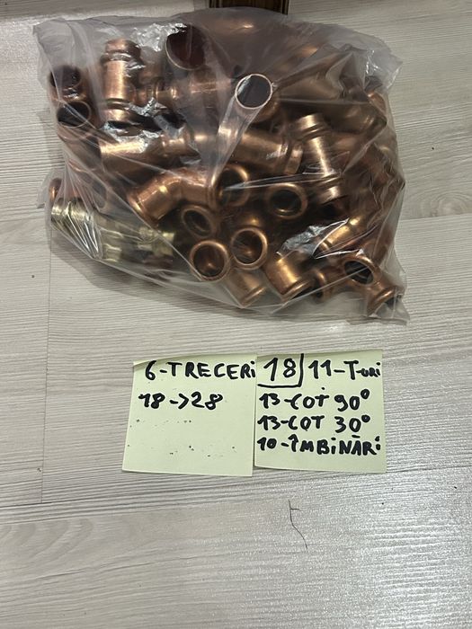 Fitinguri cupru  pentru presa de sertizare