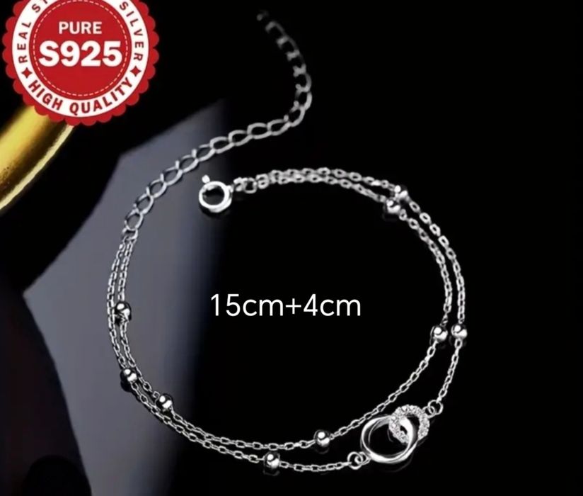 Brățara Nouă Dublă Reglabilă Argint S925