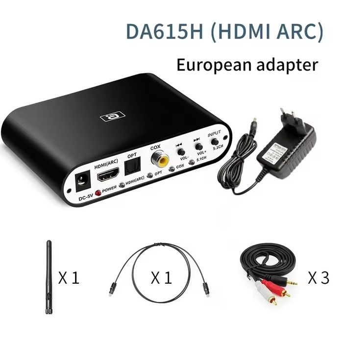 Receptor/convertor audio bluetooth DAC 5.1
