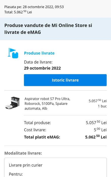 Aspirator robot Roborock S7 Pro ULTRA