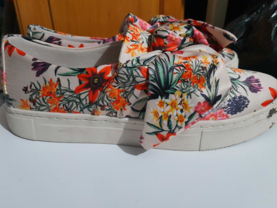 papuci textil/dantela vara