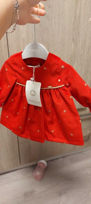 Mayoral бебе рокля, обувки, палто