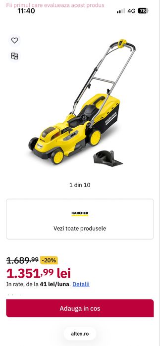 Masina de tuns gazon Karcher LMO 18-36