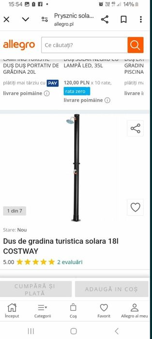 Dus solar 18l nou in cutie