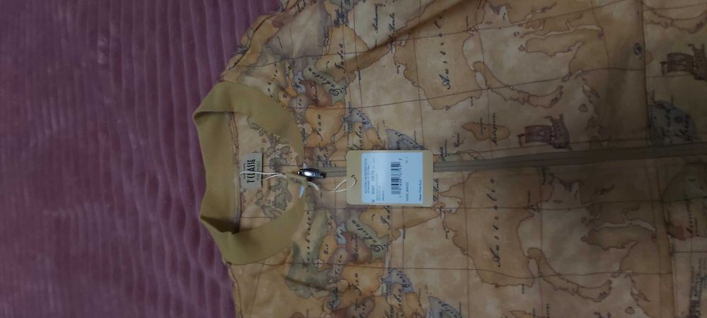 Bluza cu maneca lunga si fermoar Alviero Martini Imprimeu Geografic