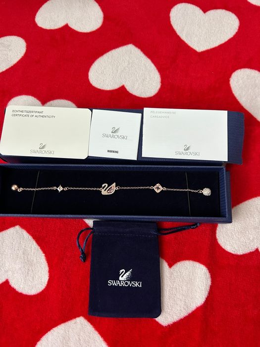 ✨ Brățară Swarovski Iconic Swan –  Rose Gold | Cutie completă