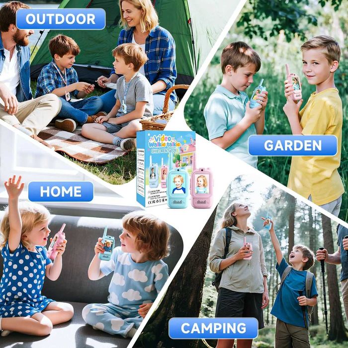 Walkie Talkie Video copii set 2 statii VALA Video M3, 11 canale
