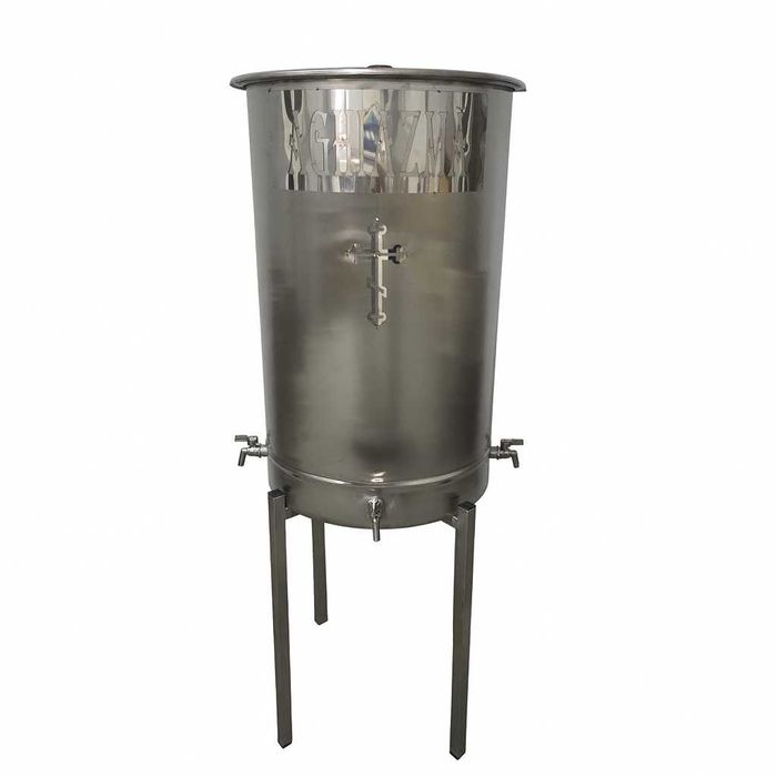 Vas Aghiazma din inox 120 litri cu suport si robineti inclus