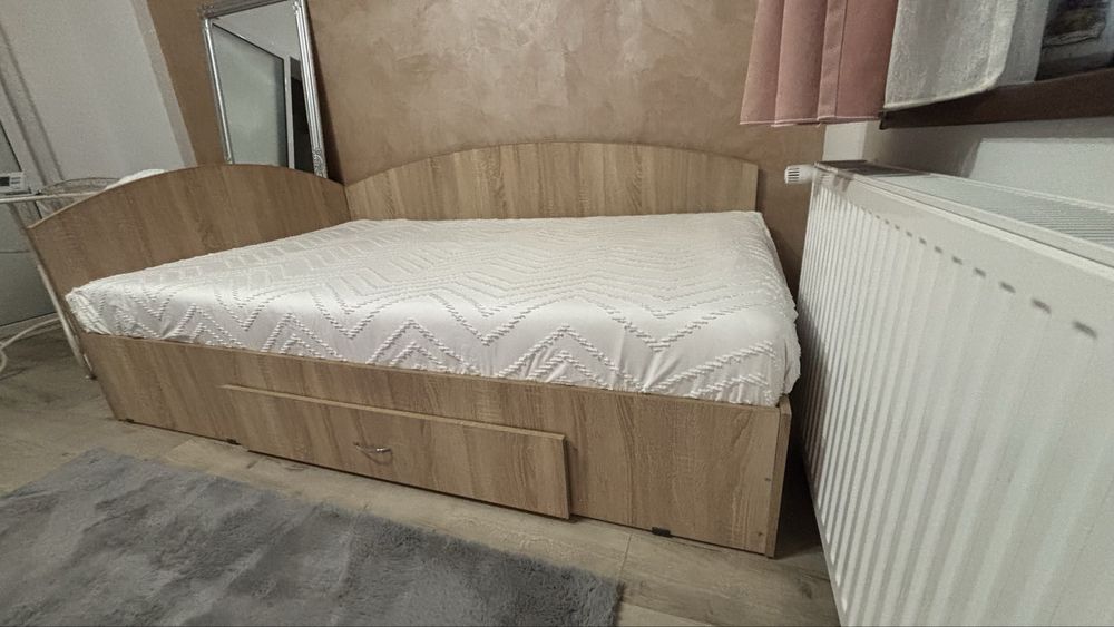 Pat  cu saltea 140 200