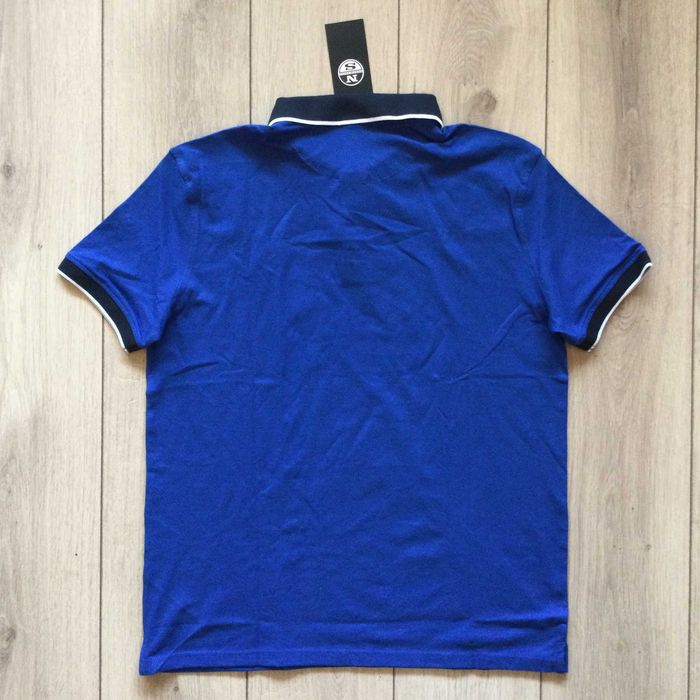 НОВА синя памучна поло тениска с яка NORTH SAILS размер XL от Италия