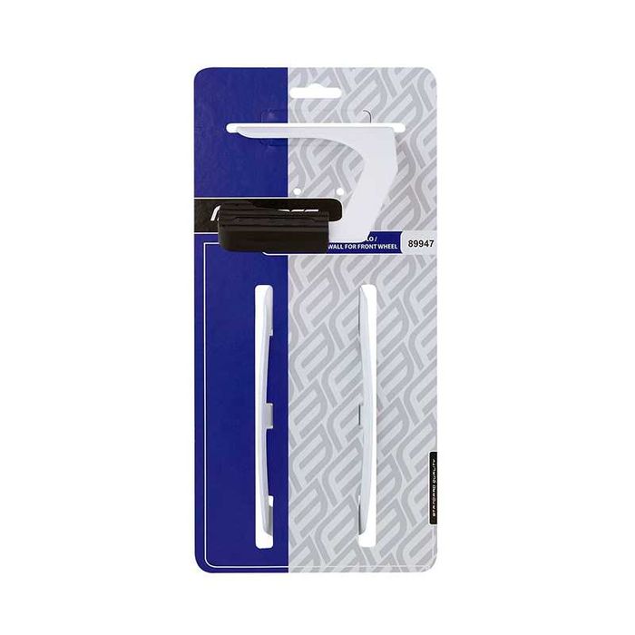 Велосипедна стойка за стена FORCE F, Закачане за предно колело, Бяла