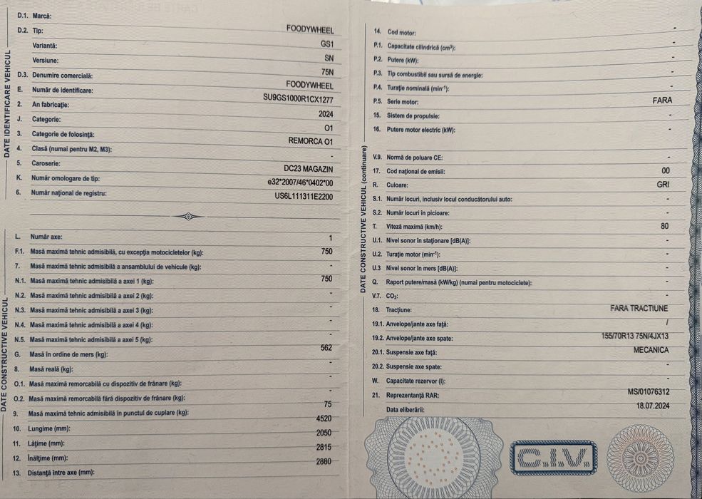 Rulota fast food , DC 23 Magazin ,4.5 m lungime