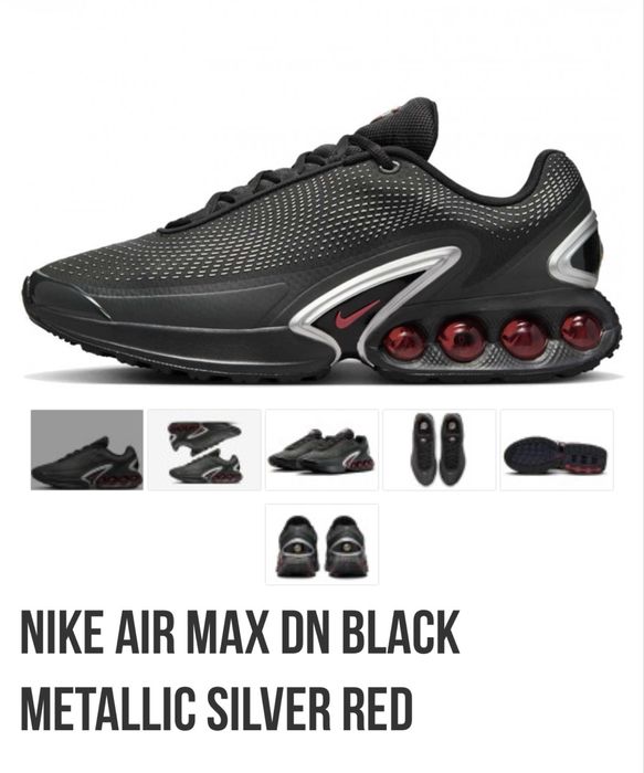 Nike Air Max Dn Black Metallic Silver Red