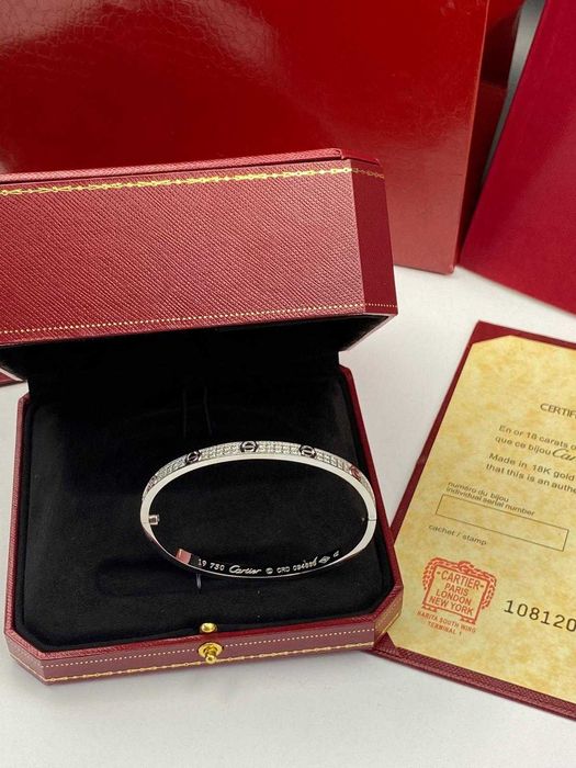 Brățară Cartier LOVE 19 White Gold 750 Small Diamonds