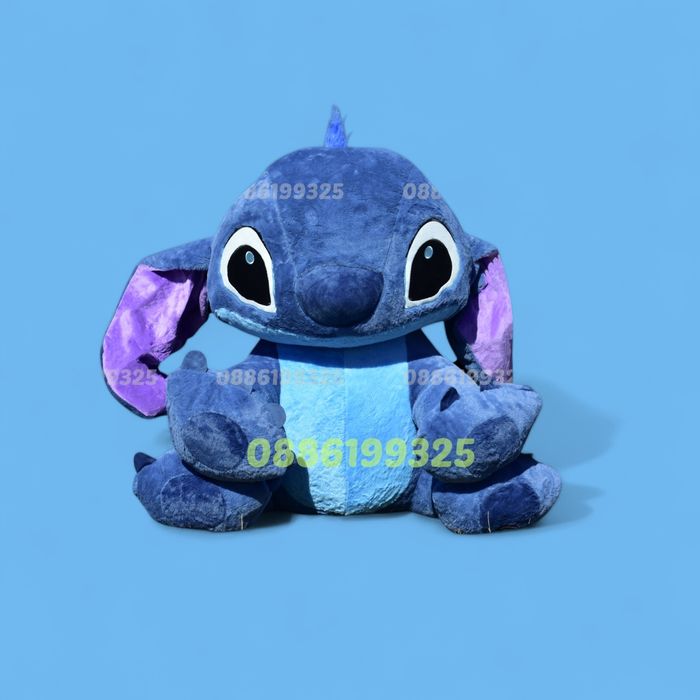 Голям и пухкав Плюшен Стич 100см 120см Голям плюшен Стич Син/Лилав