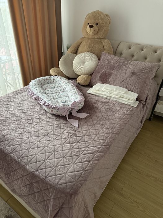 Pat dormitor Frankfurt (Ambianta) + saltea noua!