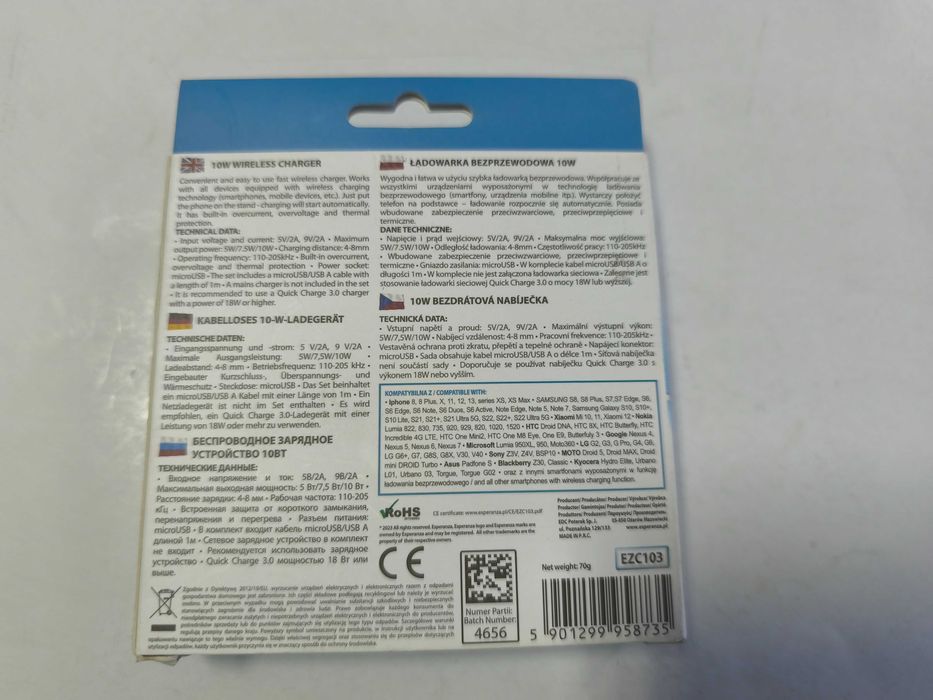 Incarcator telefon wireless de birou 10 W