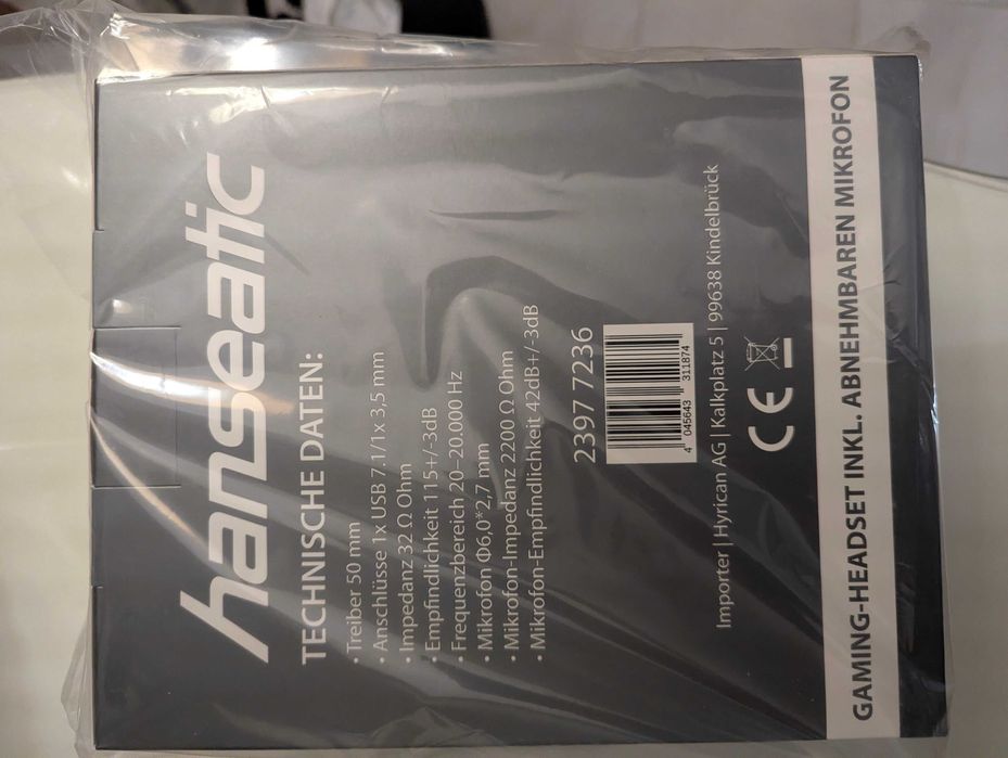 Слушалки Hanseatic STGH823  7.1 Virtual Surround за PC PS5 и Xbox Нови