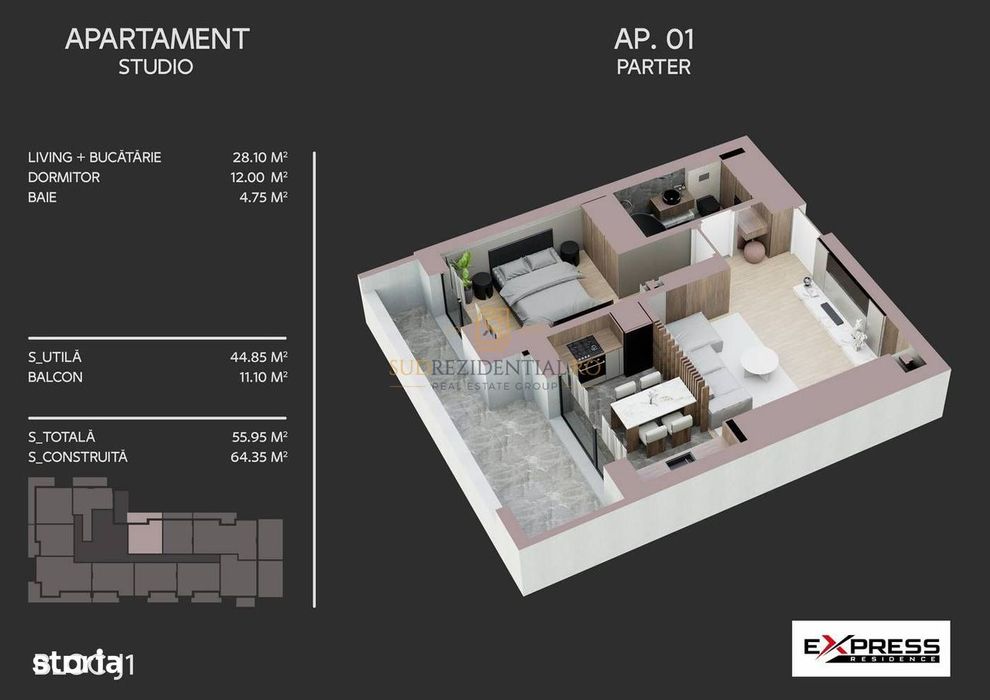 Apartament modern cu 2 camere de vanzare, bloc nou, zona Metalurgiei