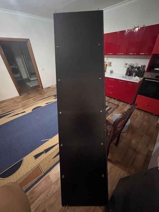 Шкаф угловой черный с зеркалом