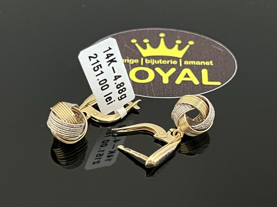 Bijuteria Royal CB : Cercei dama aur 14k 585   4,88 gr