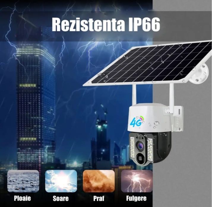 Cameră Supraveghere 4G cu Panou Solar V380 Pro – 100% Autonomă (Nouă)