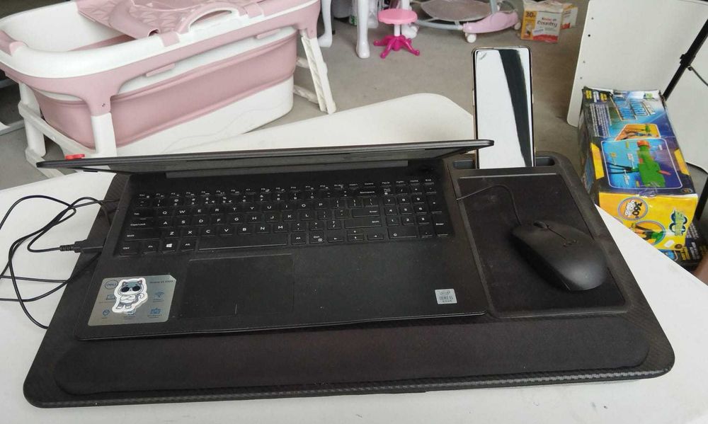 Masuta laptop, antiaderent, suport telefon si mouse