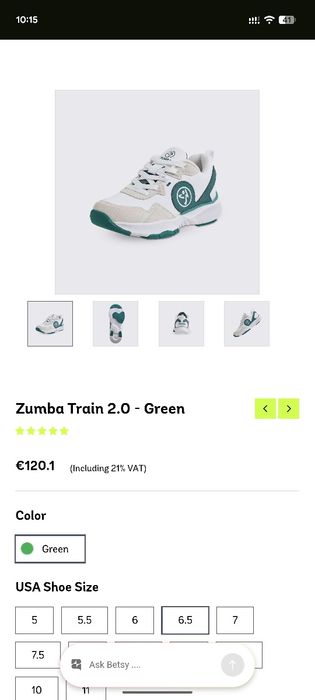 Vand adidasi ZUMBA NOI - Zumba Train 2.0 Green